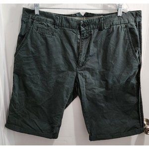 Jet Lag Men's Khaki Chino Shorts Slash Pockets Dark Gray 100% Cotton Size 38